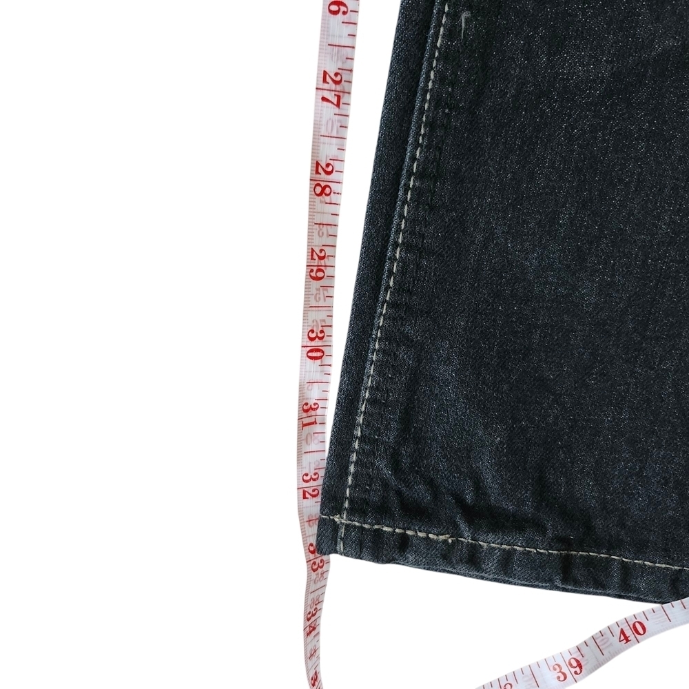 Men's Blue Black Wash Distressed Denim Jeans (No Tags, Never Worn) - Picture 10 of 10
